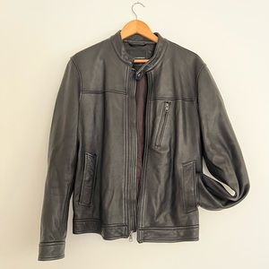 Black faux leather jacket